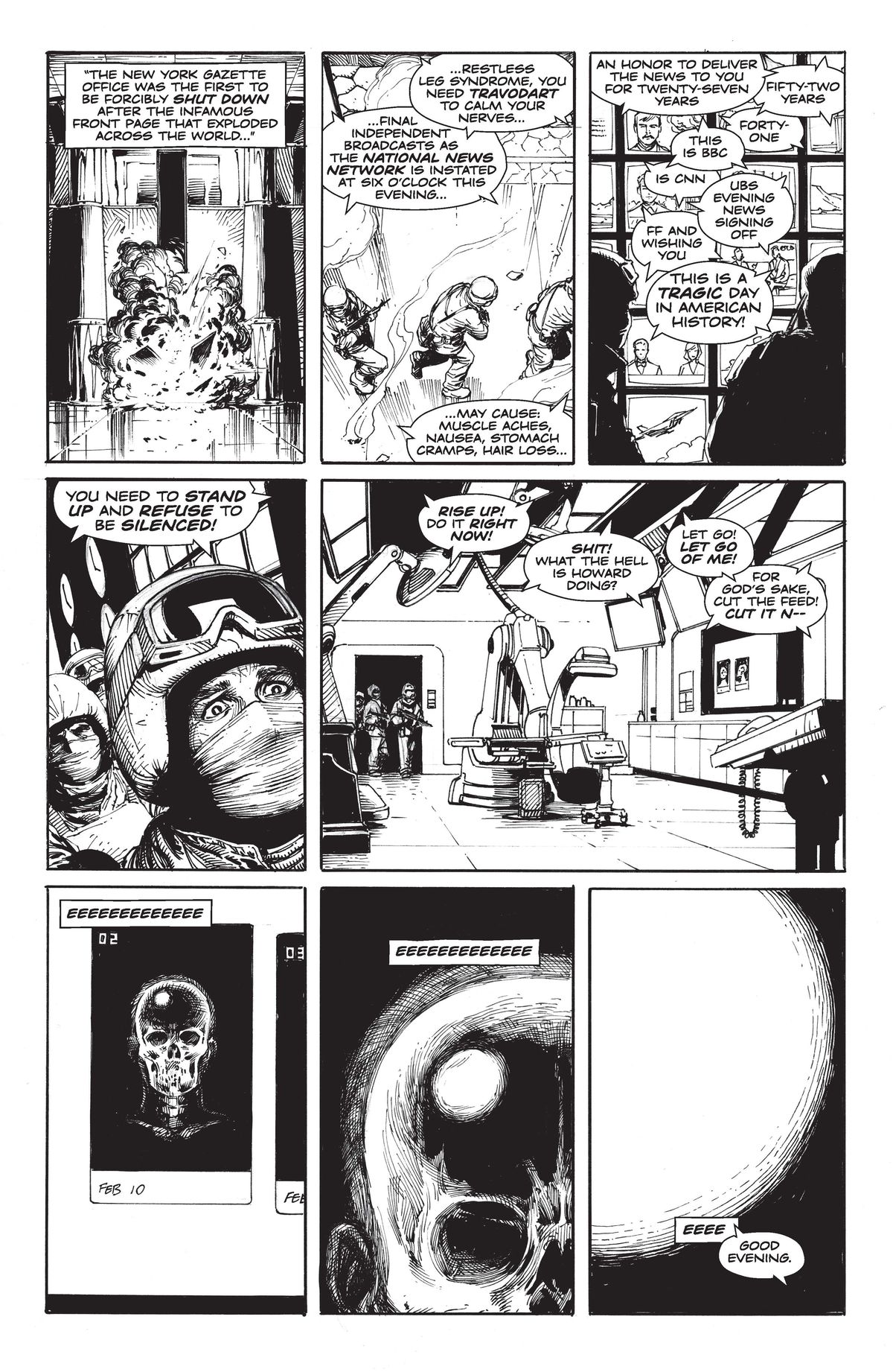 DC Comics’ Doomsday Clock #1, page 4, written by Geoff Loeb, drawn by Gary Frank.