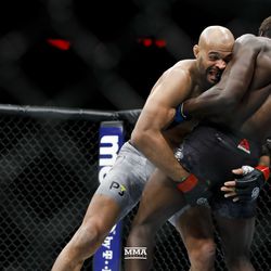 David Branch goes for the takedown at UFC 230.