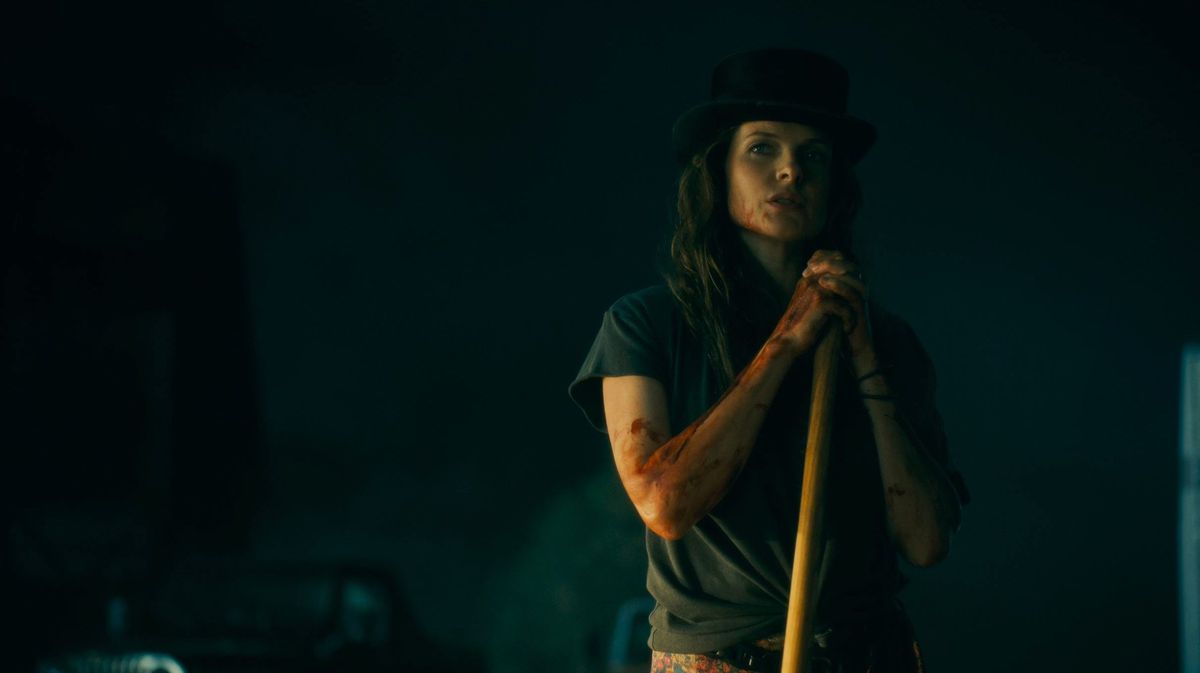 Rose the Hat (Rebecca Ferguson) covered in blood after murdering Baseball Boy in Doctor Sleep