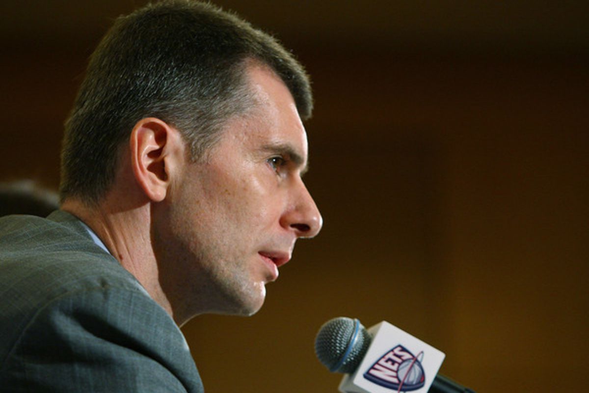 NEW YORK - MAY 19:  New Jersey Nets Owner Mikhail Prokhorov addresses the media during a press conference at the Four Seasons Hotel on May 19, 2010 in New York City.  (Photo by Mike Stobe/Getty Images)