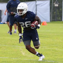 UConn’s Nathan Carter #26 during UConn Huskies football practice on Saturday, August 7, 2021