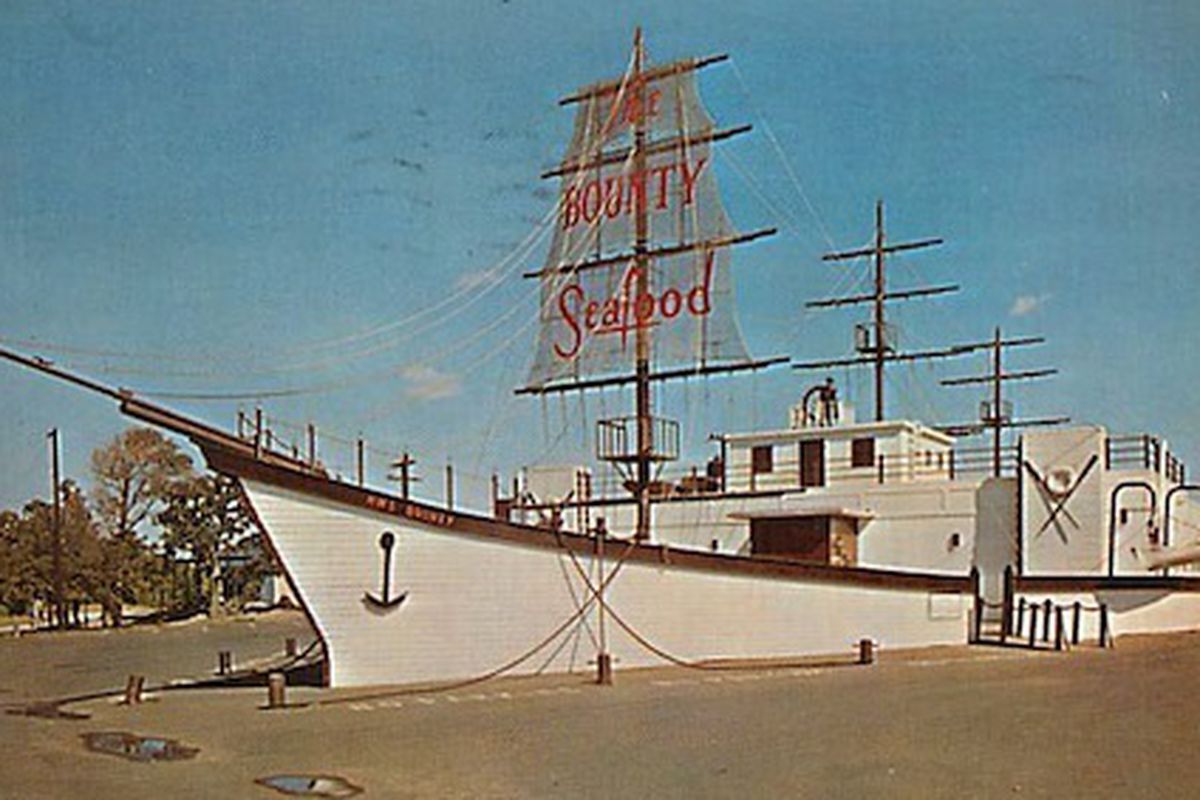 Dallas' former seafood spot, <a href="http://dallas.eater.com/archives/2012/05/23/the-bounty-remembering-a-dallas-restaurant-in-ship-shape.php">The Bounty</a>.