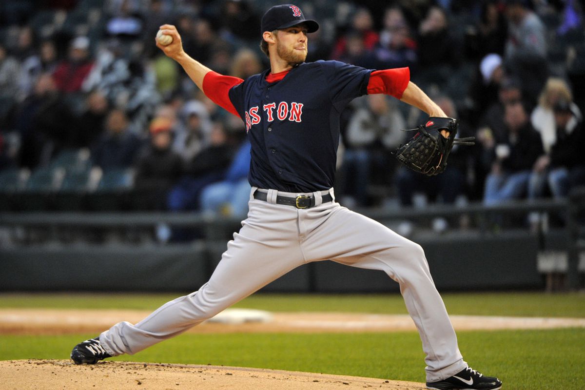 Chicago, IL, USA; Boston Red Sox starting pitcher Daniel Bard (51) delivers a pitch during the first inning  against the Chicago White Sox at U.S. Cellular Field.  Mandatory Credit: Rob Grabowski-US PRESSWIRE