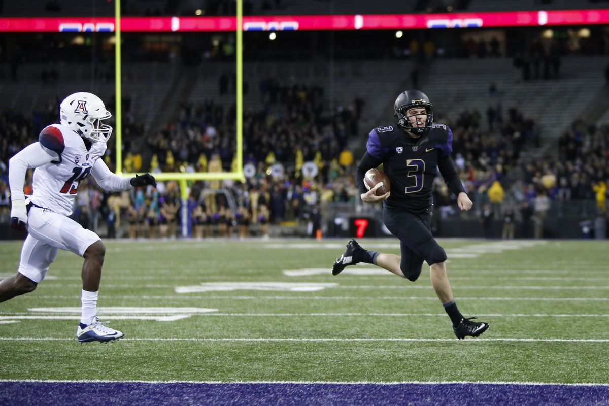 Jake Browning wasn't content to beat Arizona though the air so he decided to run for a TD too