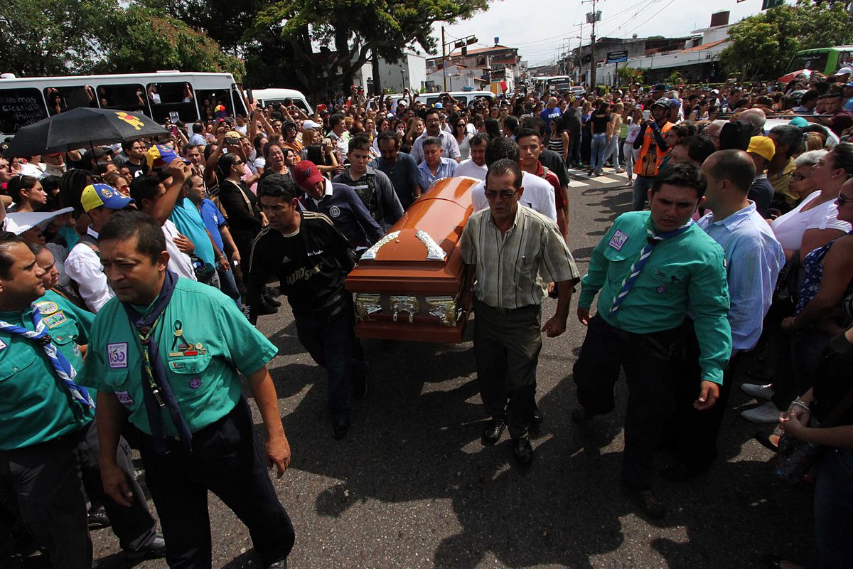 Venezuela protest Roa funeral San Cristobal