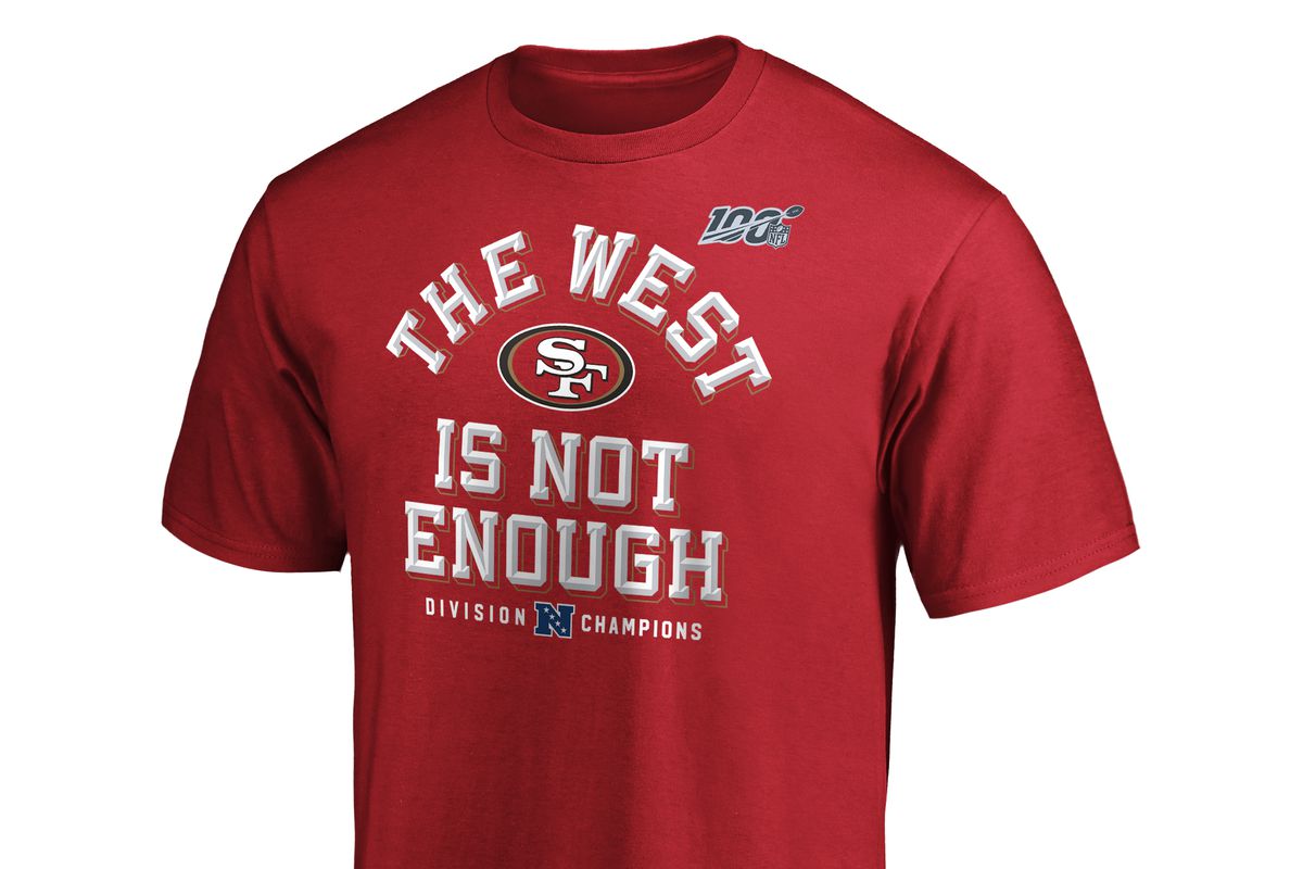 Celebrate the San Francisco 49ers NFC West title with new merch