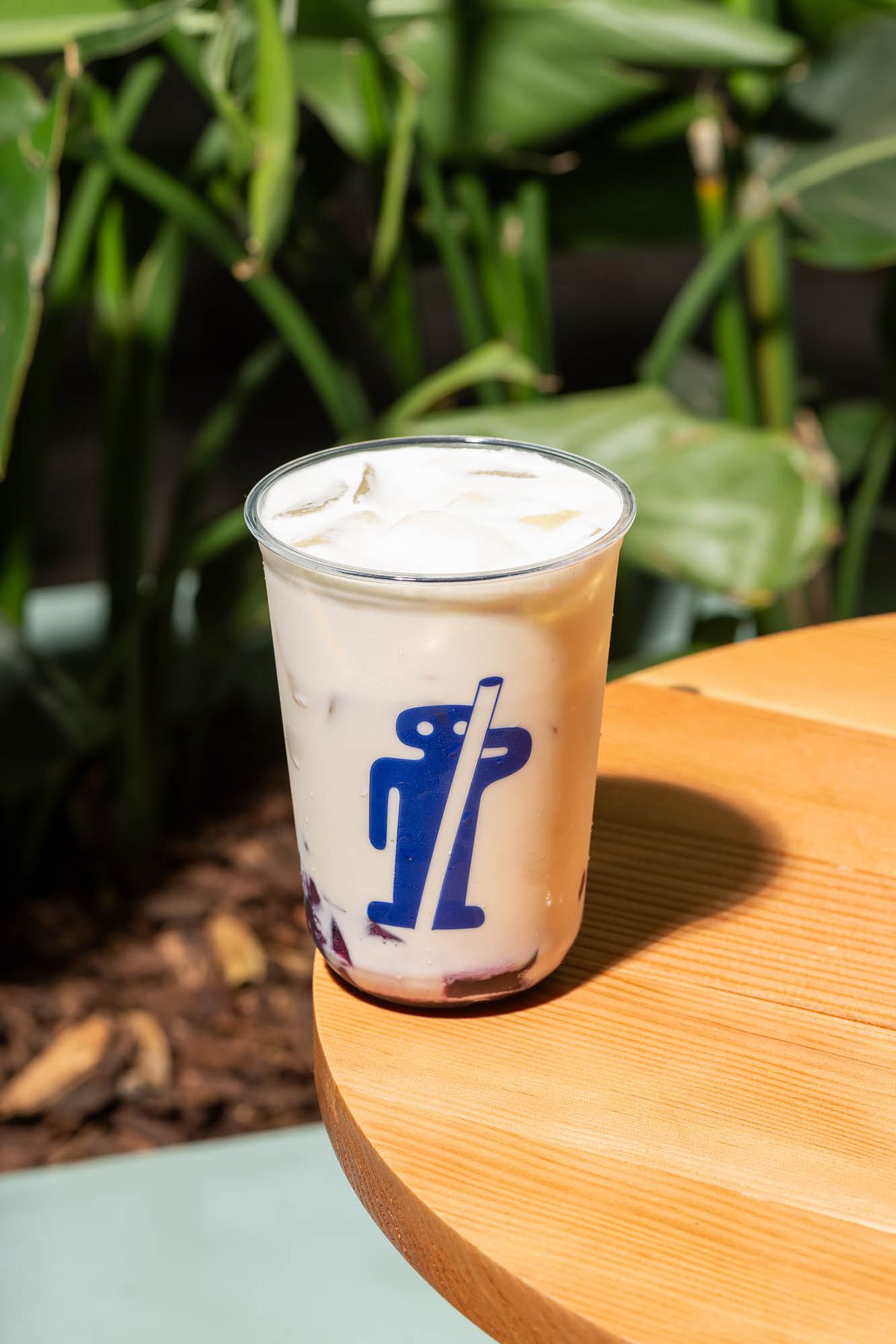 A peanut butter and jelly milk tea at Jellyman in Silver Lake, California.