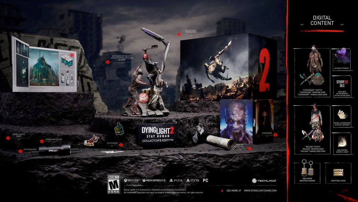 The pre-order bonuses for the Dying Light 2 Collector’s Edition