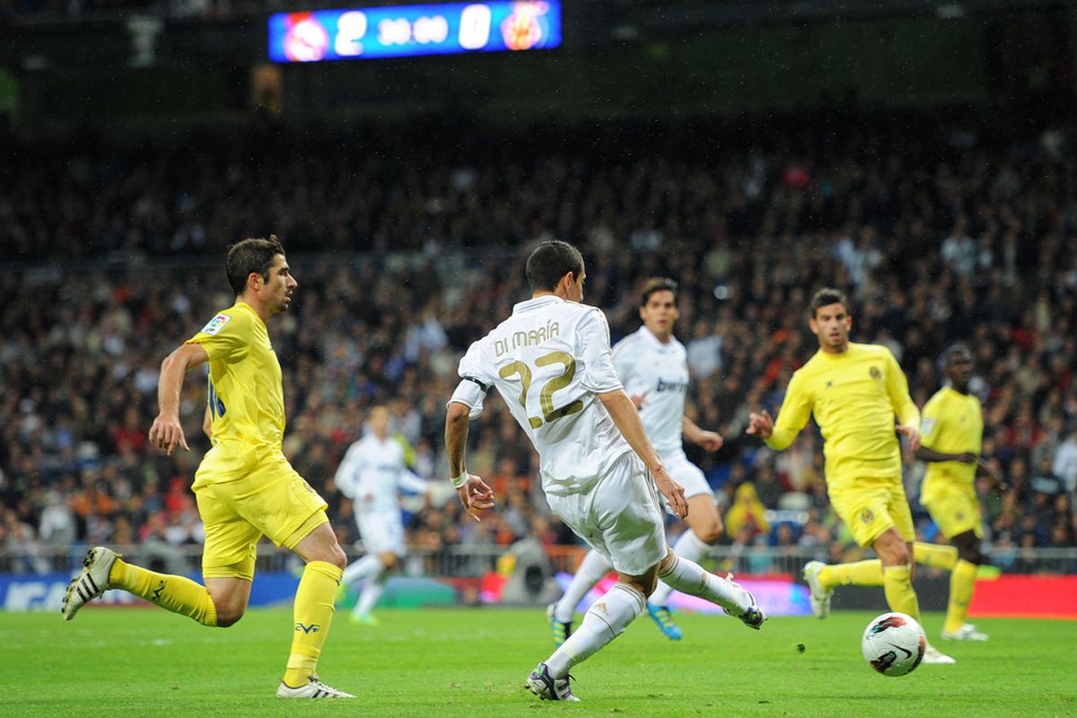 DiMaria kills off the match with the third goal from a quick counterattack.  (Photo by Jasper Juinen/Getty Images)