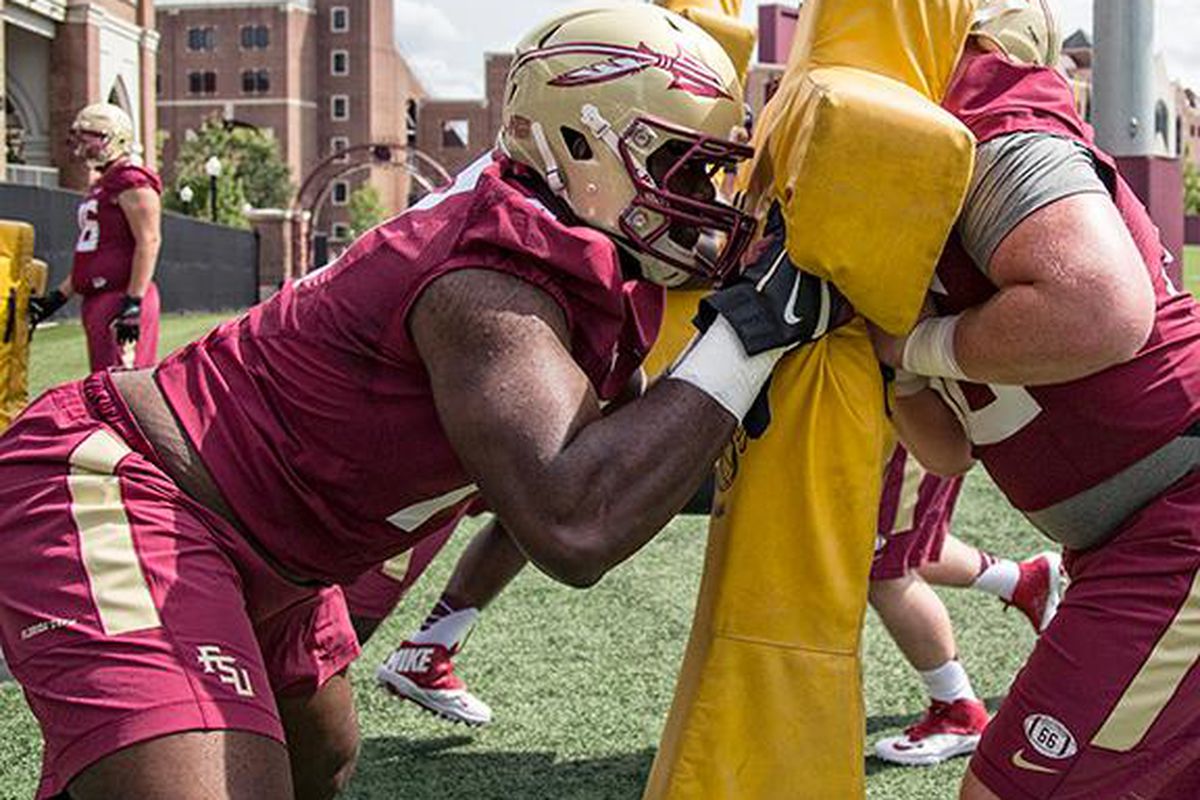 Johnson reported to FSU at a trim 330 pounds