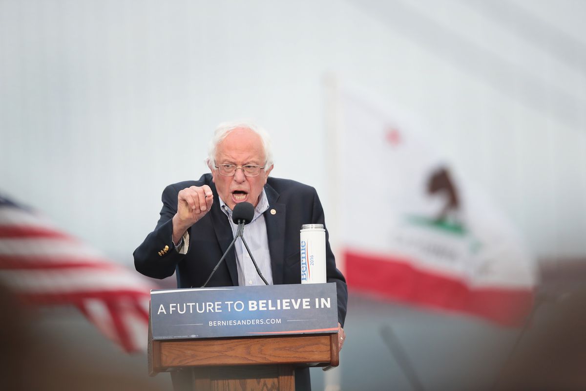 Bernie Sanders Campaigns In SF Bay Area One Day Before California Primary