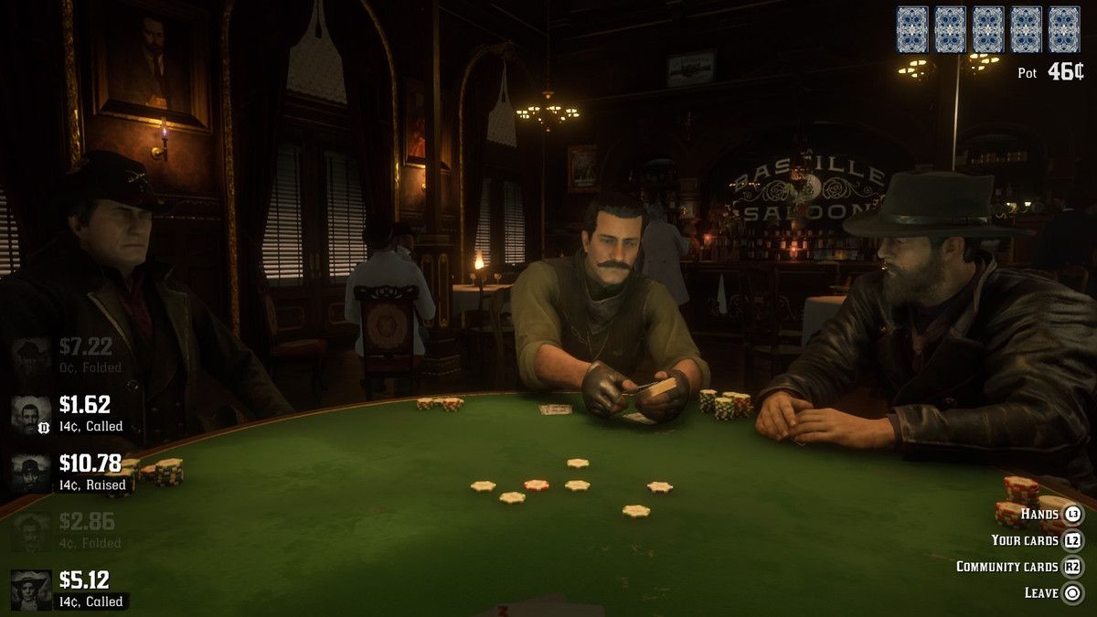 Red Daed Online - players engage in a round of poker