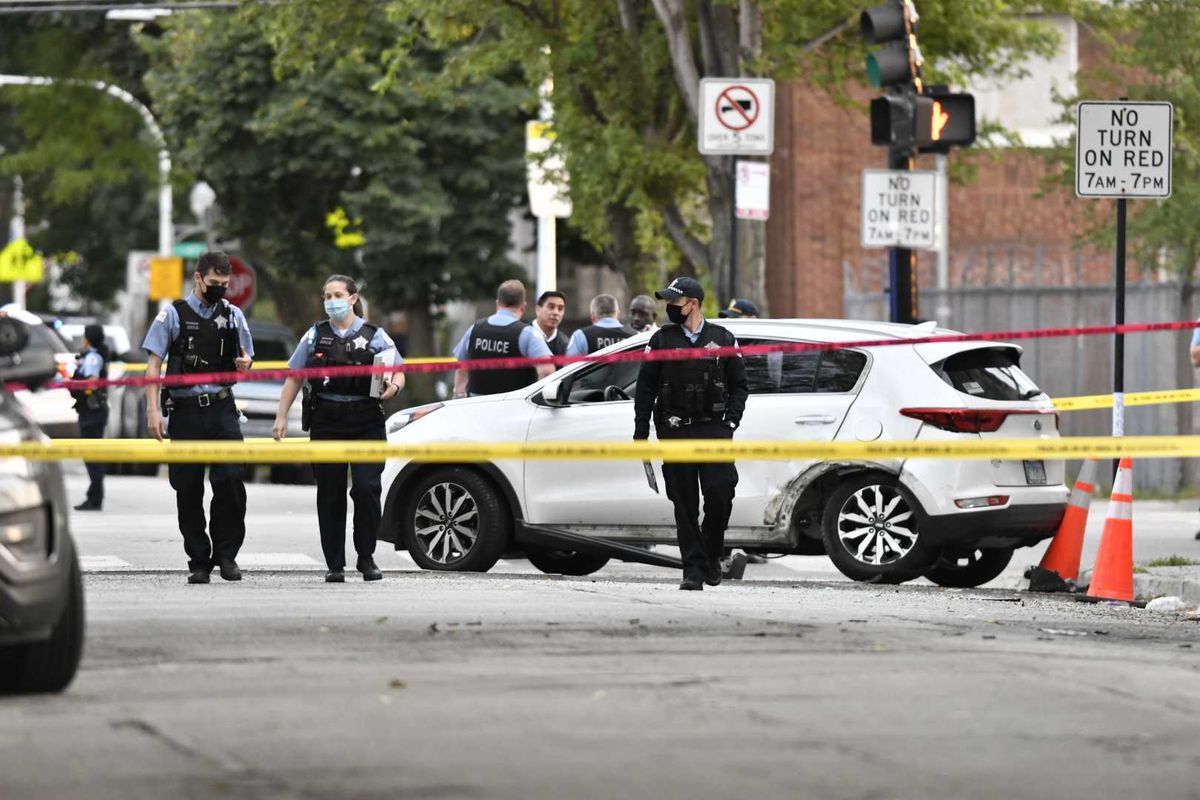 Four people, including a child, were shot on the South Side Monday, Sept, 7, 2020.