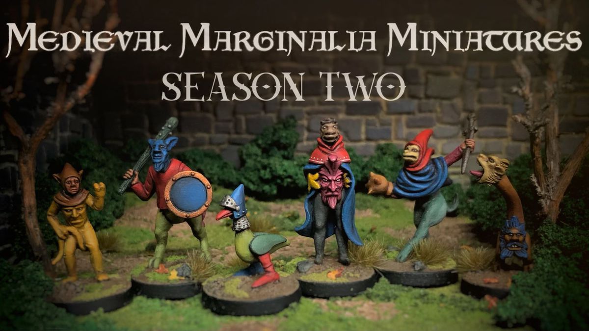 Key art showing the collection of miniatures in Medieval Marginalia Season Two.
