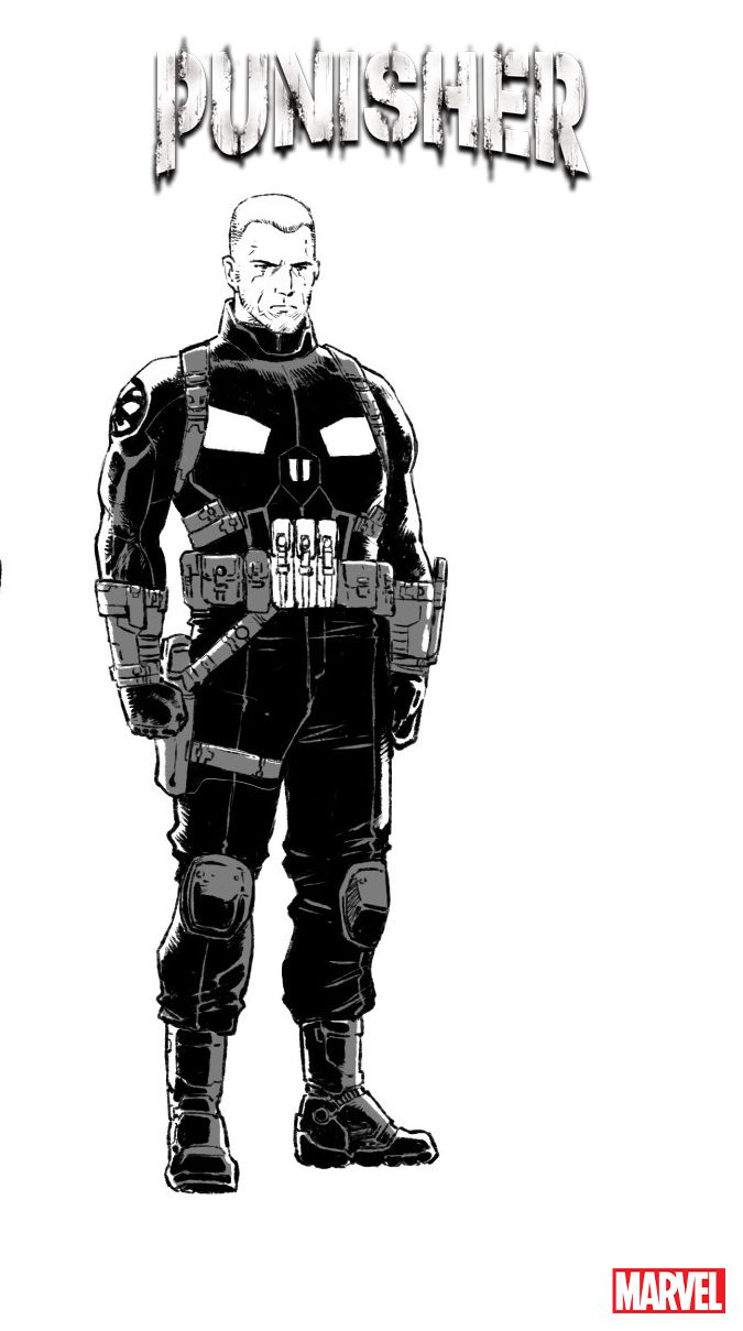 Character design art by Joe Garrison / The Punisher