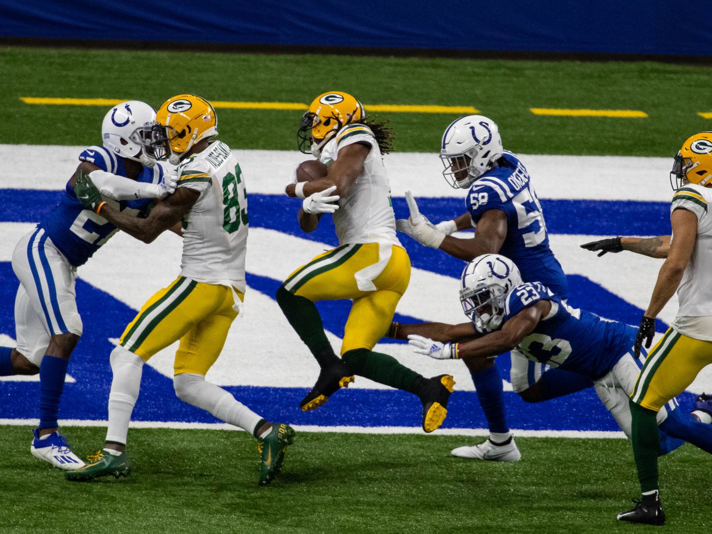 Packers Friday Musings: Blocking from the WRs helped spring big plays against the Colts - Acme Packing Company