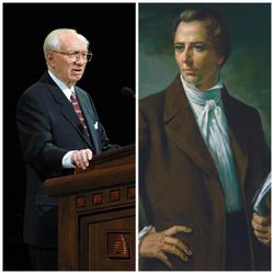 President Gordon B. Hinckley and Joseph Smith.