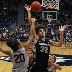 The UCF Knights take on the UConn Huskies in a women’s college basketball game at the XL Center in Hartford, CT on January 27, 2019.