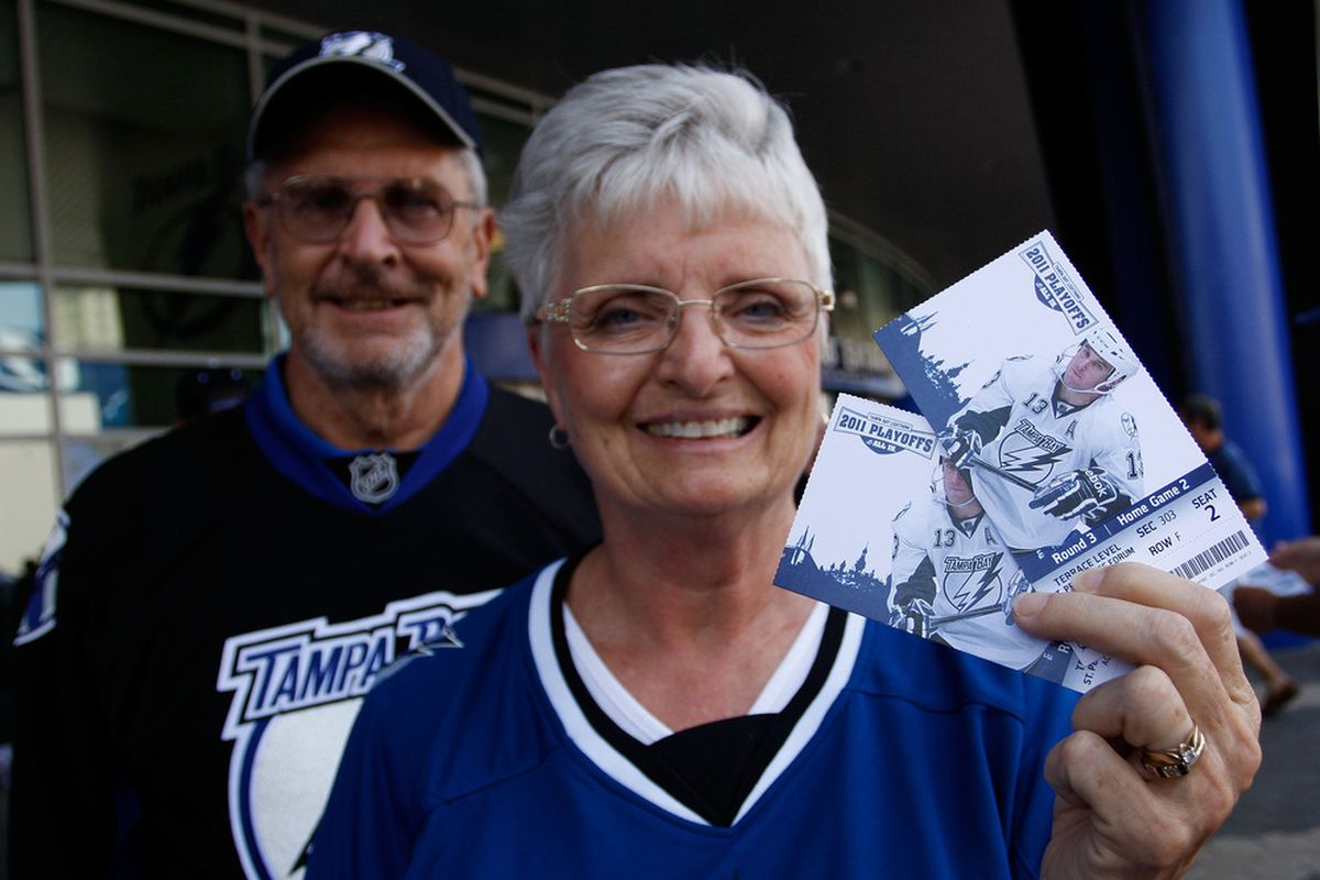 TAMPA, FL - Ticket-buying fans in Tampa Bay like what the Lightning are doing.  (Photo by Justin K. Aller/Getty Images)