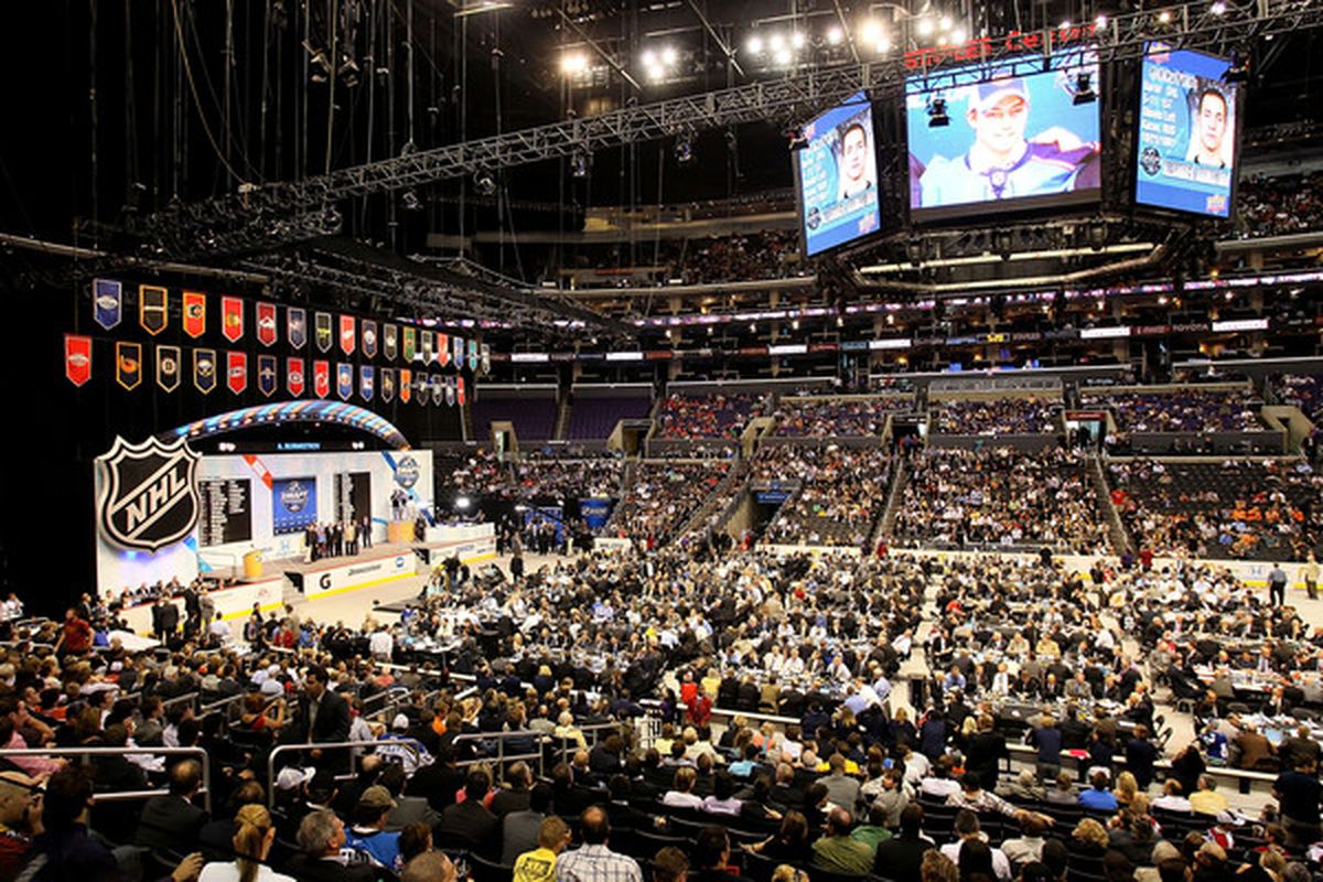 LOS ANGELES, CA - JUNE 25:  A general view of the 2010 NHL Entry Draft at Staples Center on June 25, 2010 in Los Angeles, California.  (Photo by Jeff Gross/Getty Images)