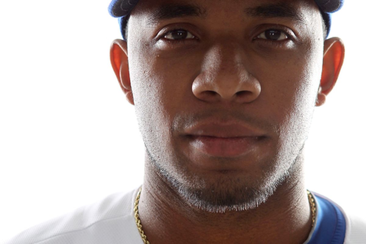 SURPRISE AZ - FEBRUARY 25:  Elvis Andrus #1 of the Texas Rangers poses for a portrait during Spring Training Media Day on February 25 2011 at Surprise Stadium in Surprise Arizona.  (Photo by Jonathan Ferrey/Getty Images)
