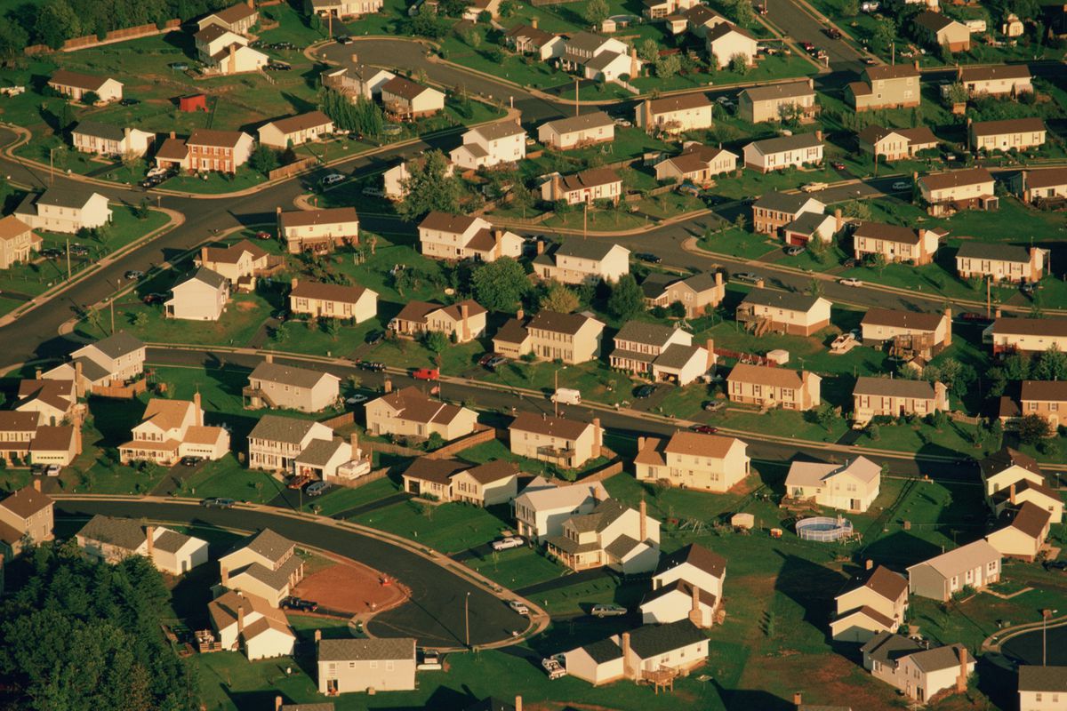 Suburban housing in Manassas, Virginia. 
