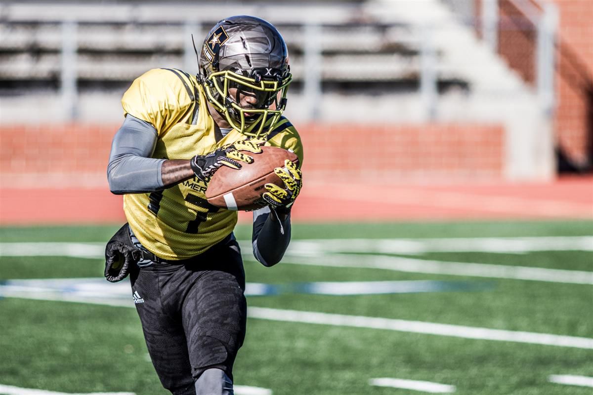 Canes commit Tyler Byrd working hard on his craft during U.S. Army All-American game practice. 