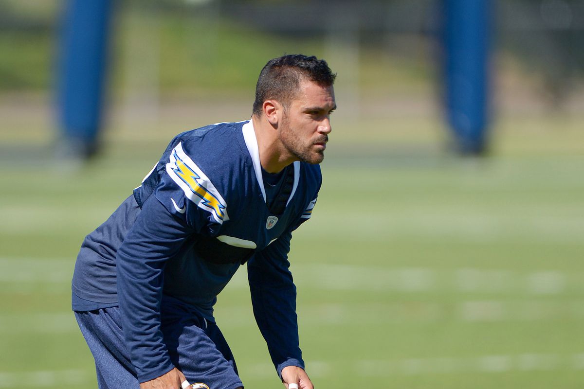 San Diego, CA, USA; San Diego Chargers defensive back Eric Weddle (32) during training camp at Charger Park. Mandatory Credit: Jake Roth-US PRESSWIRE