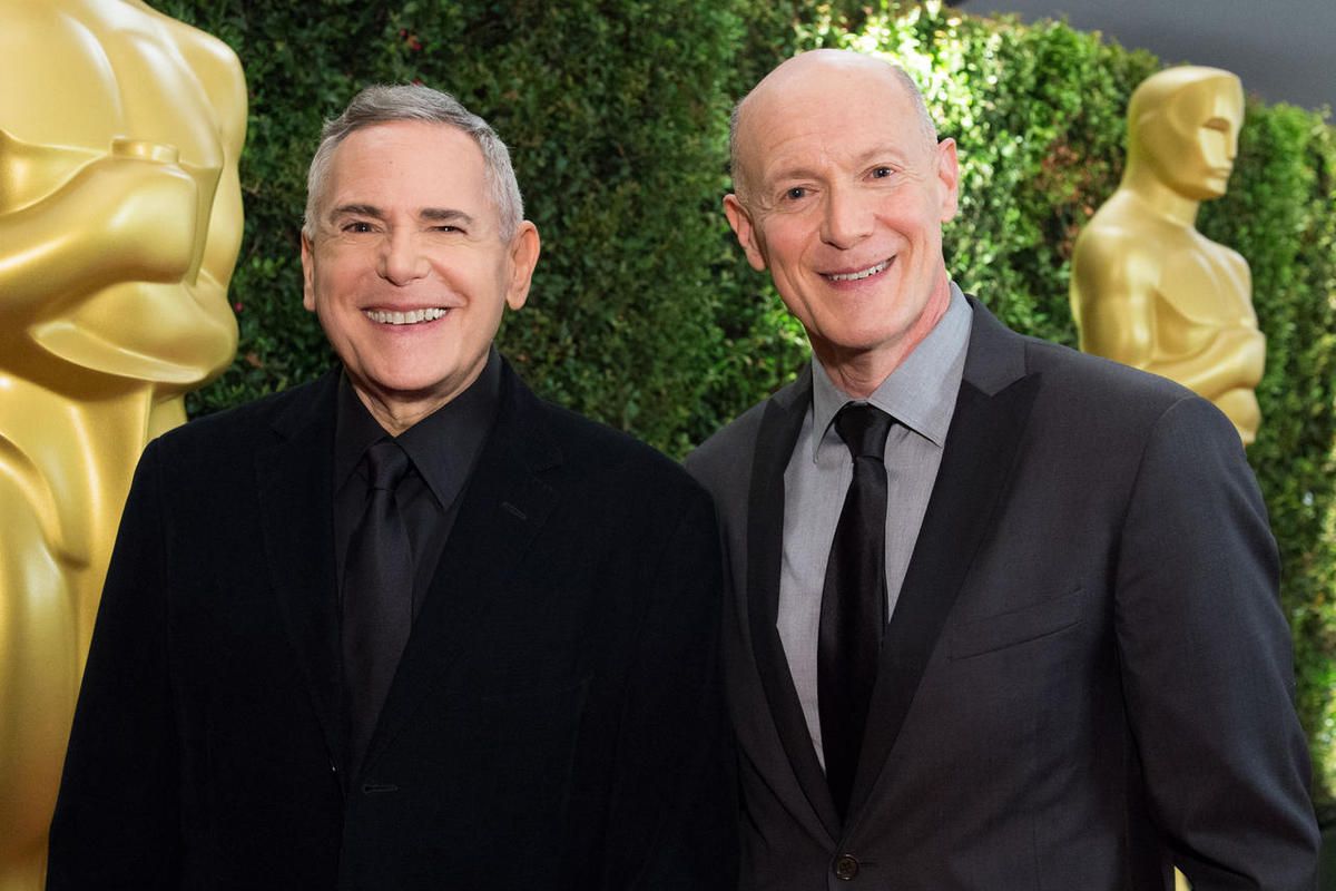 This Nov. 16, 2013 photo provided by courtesy of the Academy of Motion Picture Arts and Sciences shows producers Craig Zadan, left,  and Neil Meron attending the 2013 Governors Awards at The Ray Dolby Ballroom at Hollywood & Highland Center in Hollywood, 