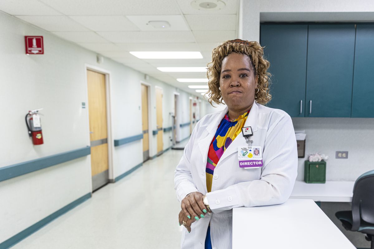 Rochelle Bello, director of infection prevention at St. Bernard Hospital, worries about the latest COVID surge in largely unvaccinated Englewood.