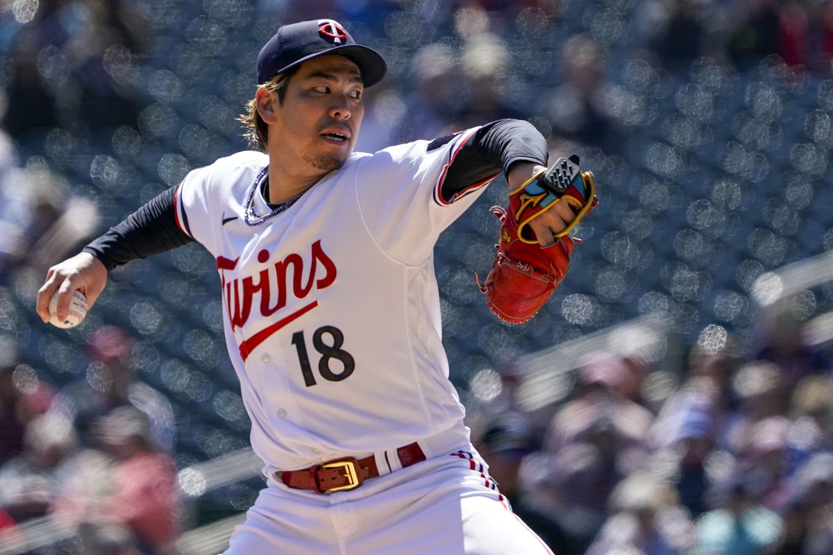 Minnesota Twins pitcher Kenta Maeda delivers a pitch against the New York Yankees at Target Field.