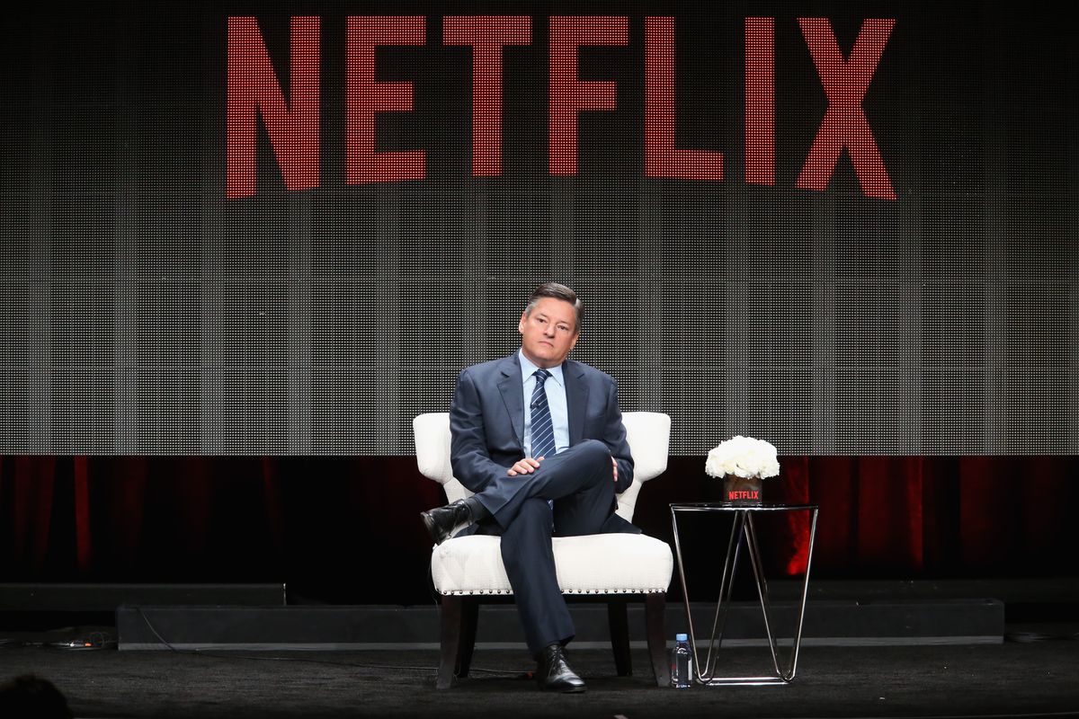 Netflix's chief content officer Ted Sarandos at the 2016 Television Critics Association conference in Beverly Hills, California.