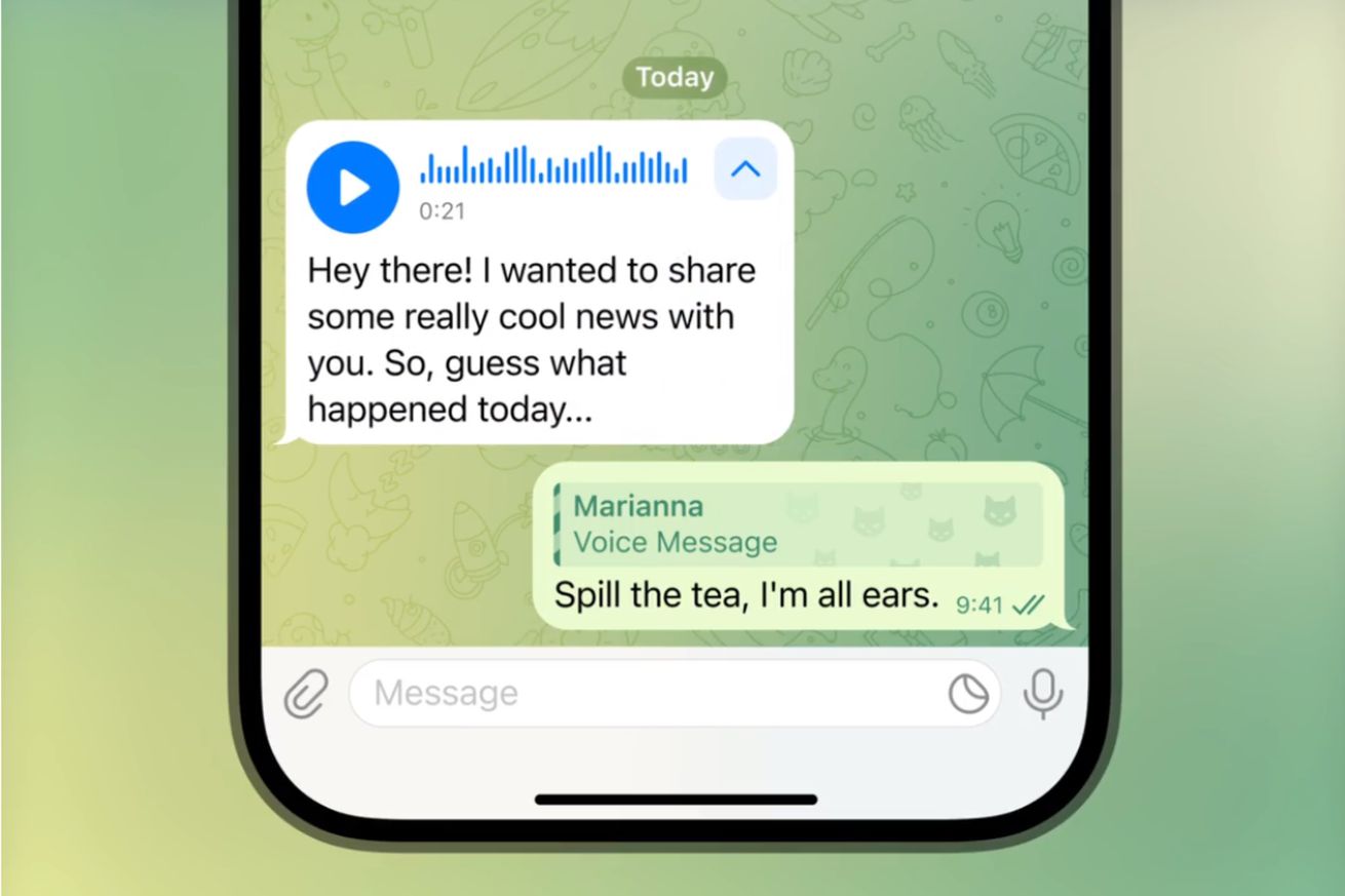 Telegram opens up voice transcription to all users in latest update