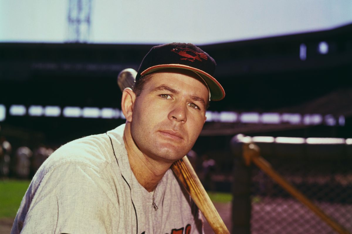 Jim Gentile Posing with Baseball Bat