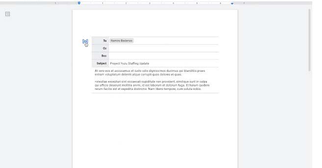 Google Docs update lets you draft emails and send them to Gmail with a click