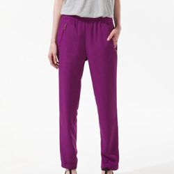 <b>Zara</b> trousers with elasticated waist, <a href="http://www.zara.com/webapp/wcs/stores/servlet/product/us/en/zara-us-S2012/189505/757517/TROUSERS%2BWITH%2BELASTICATED%2BWAIST">$49</a>