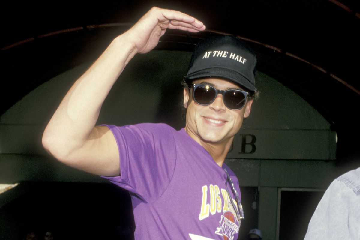 Rob Lowe Sighting at LA Lakers Basketball Game in Los Angeles - June 1, 1988