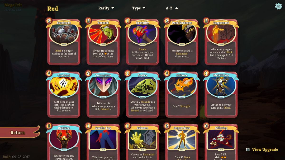 Slay the Spire - a series of cards