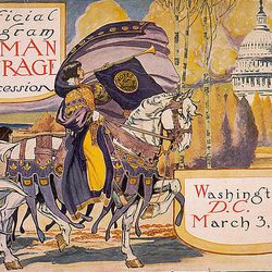 A program from a women's suffrage march that was held in March 1913.