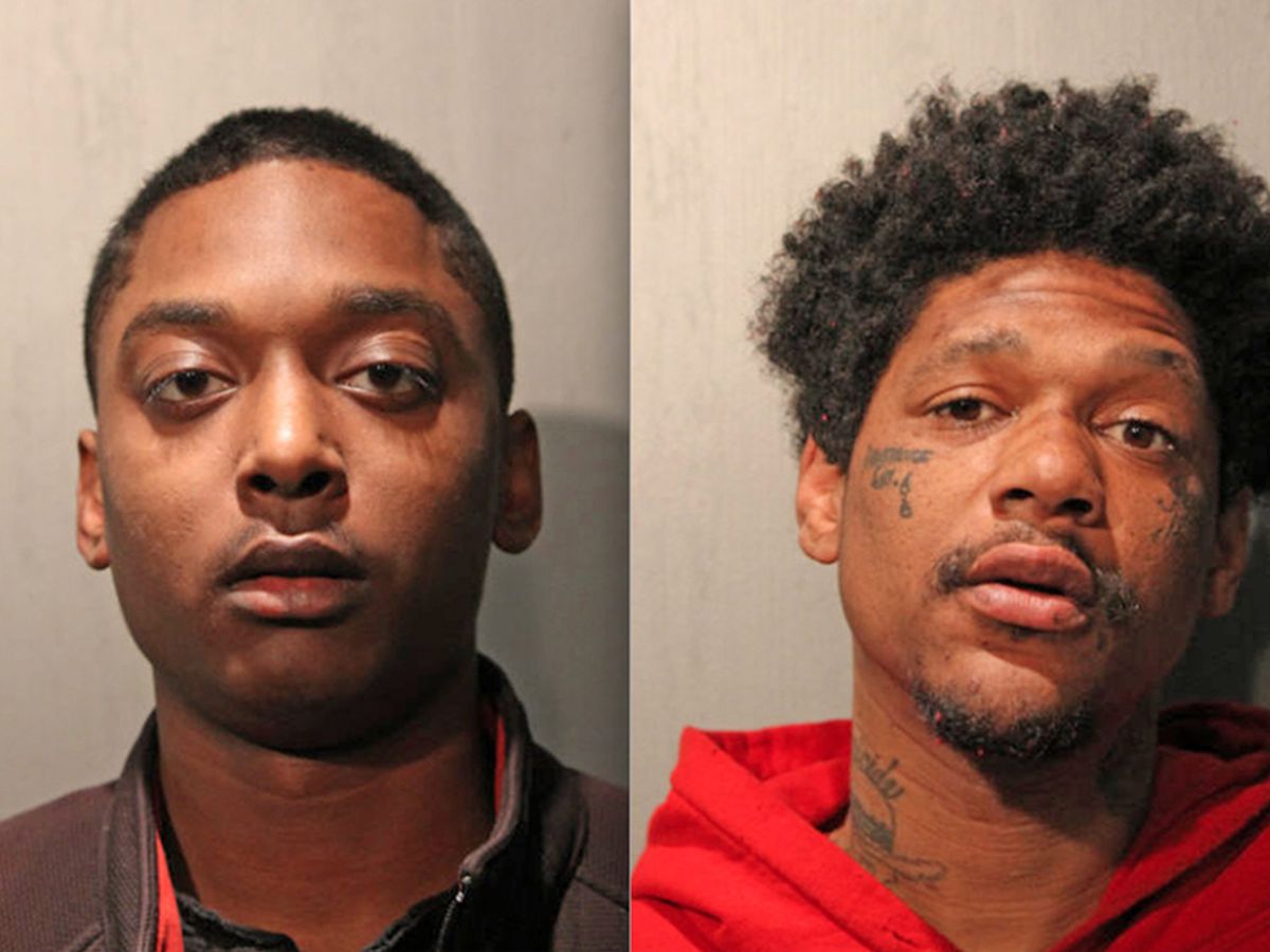 Jovan Battle (right) and Menelik Jackson (left), both are charged in the fatal shooting of off-duty Chicago Police Officer John Rivera.
