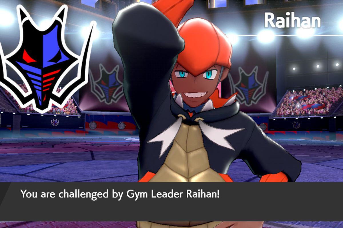 Gym leader Raihan poses, getting ready to battle