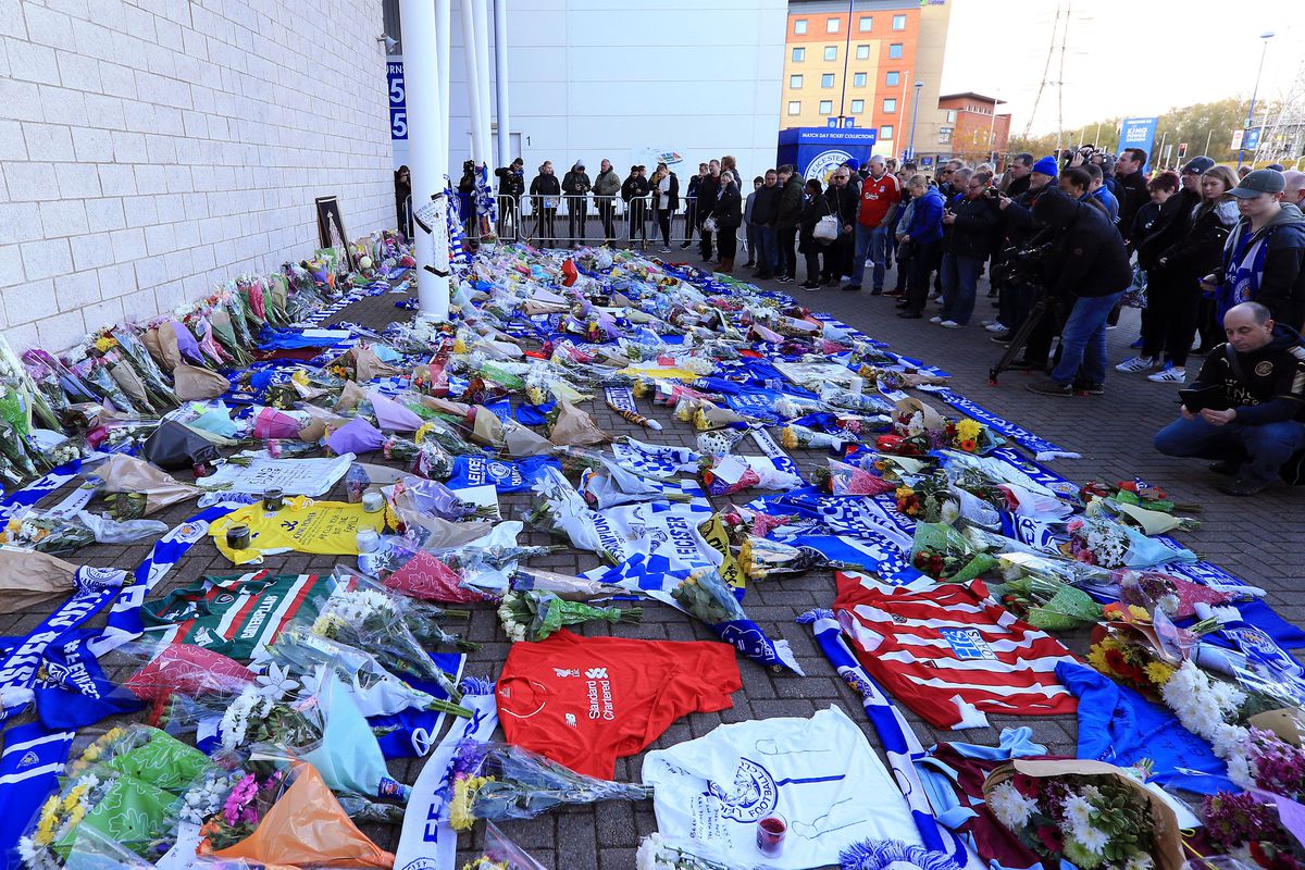 Mourners Pay Tribute After Helicopter Crash at King Power Stadium in Leicester
