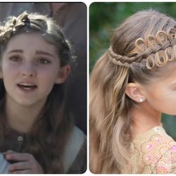 The Cute Girls Hairstyle original Bow Braid hairstyle, as seen in "The Hunger Games: Catching Fire."