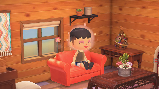 A fall-themed room in Animal Crossing: New Horizons
