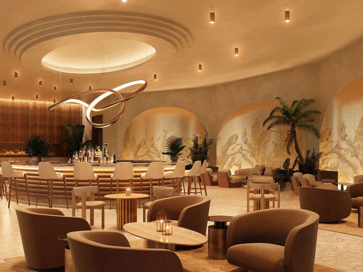 Rendering of Bel-Aire Lounge.