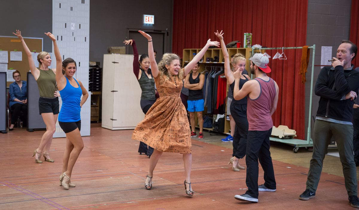 A dance rehearsal for the Goodman Theatre production of “Wonderful Town.” (Photo: Liz Lauren)