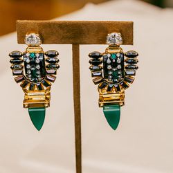 <b>Elizabeth Cole</b> Anika earrings, <a href="http://www.fragments.com/anika-earrings.html?___store=default">$290</a>. 
