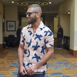 Jeremy Stephens poses at UFC on FOX 30 media day.