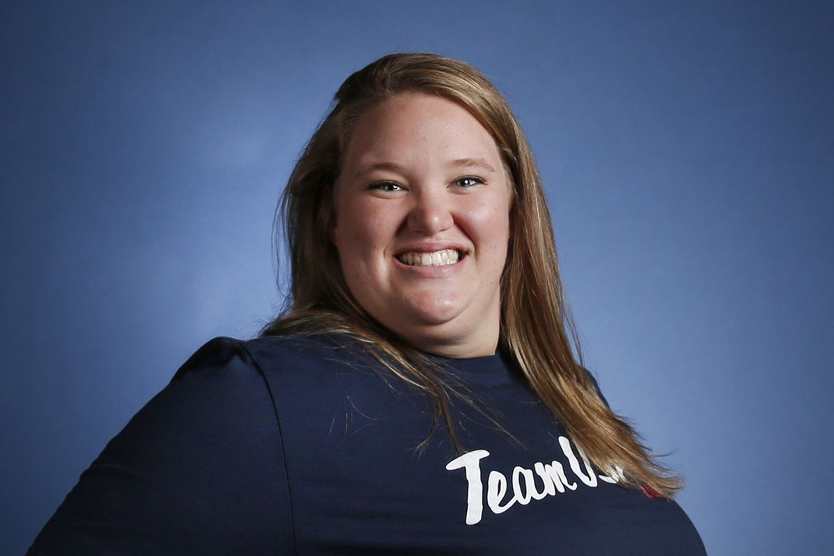 May 13, 2012; Dallas, TX, USA;  Team USA women's wrestler Holley Mangold during a portrait session at the 2012 Team USA Media Summit at the Hilton Anatole. Mandatory Credit: Jim Cowsert-US PRESSWIRE