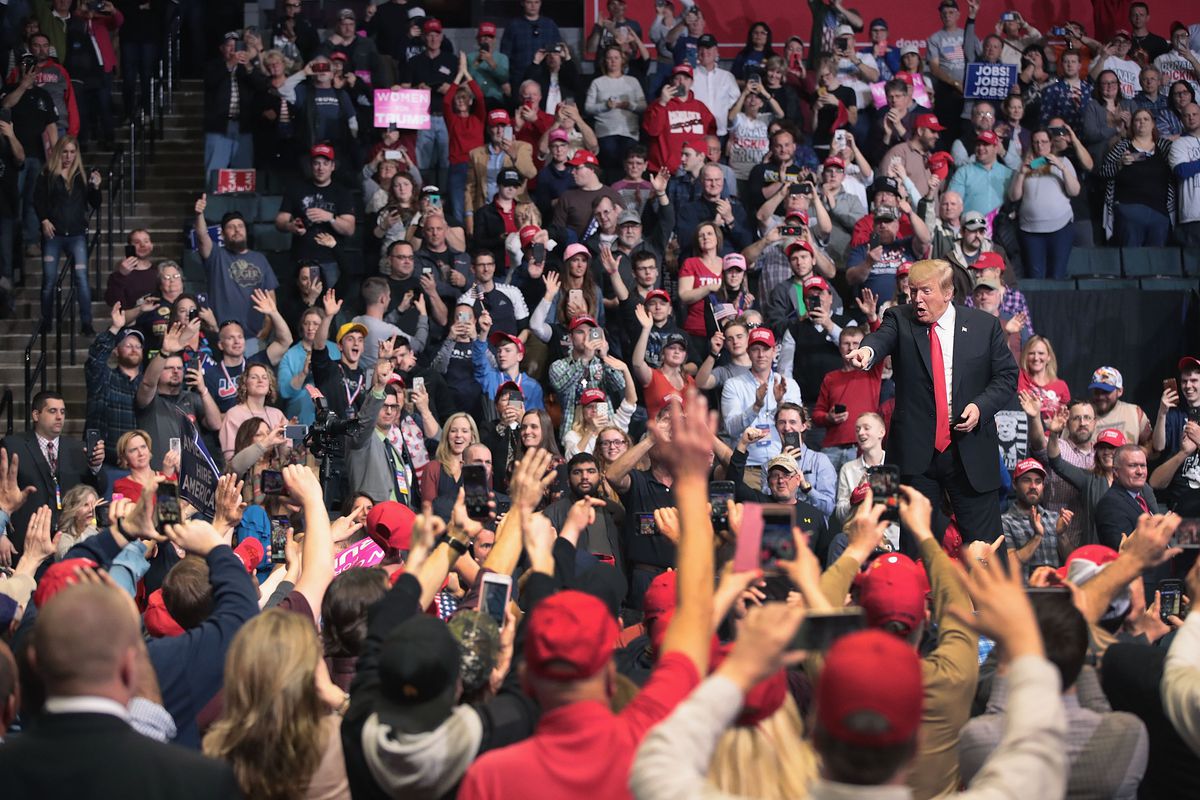 A Trump rally in Grand Rapids, Michigan.